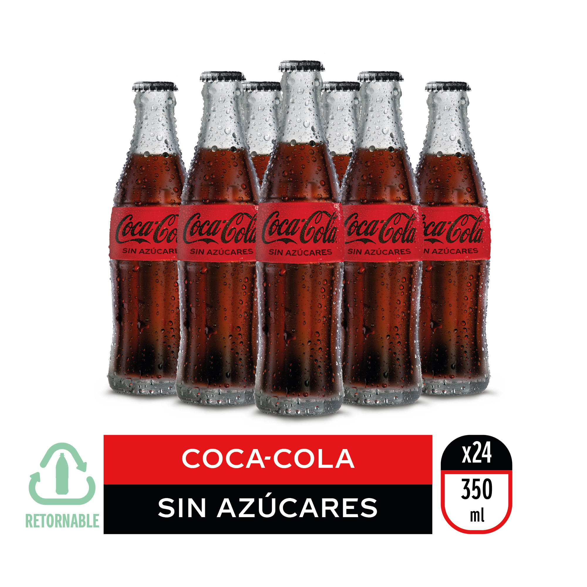 Coca Cola Zero 350 Ml Vidrio - Gaseosa