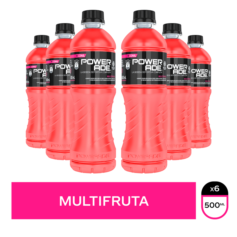 Pack Powerade multifrutas 500 ml x 6