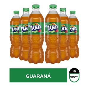 Pack Fanta guaraná descartable 500 ml x 6