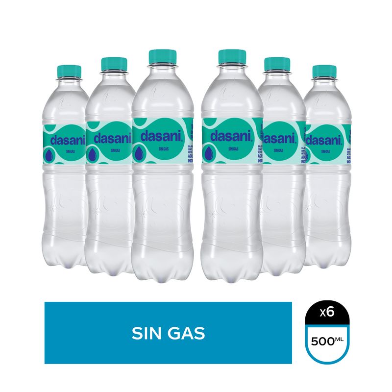 Pack Dasani sin gas 500 ml x 6
