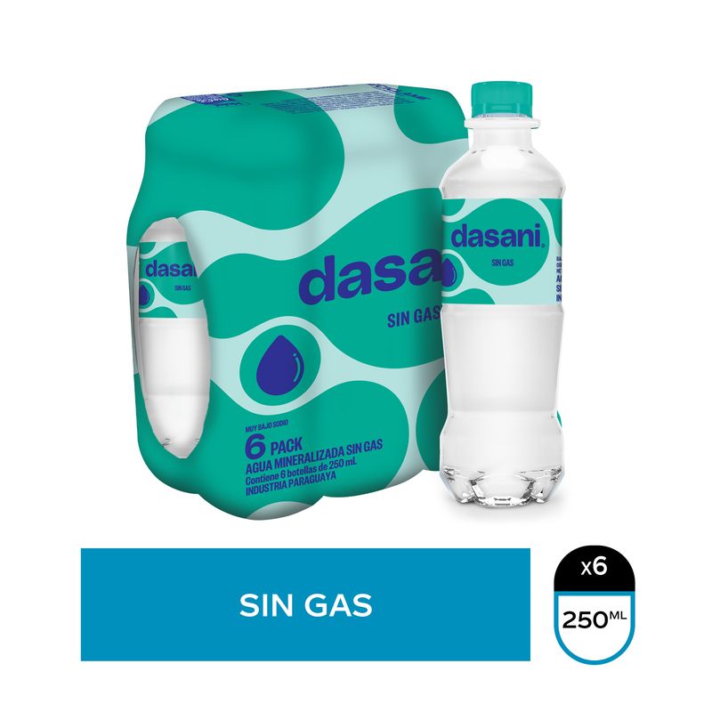 Mini-pack-Dasani-sin-gas-250-ml-x-6