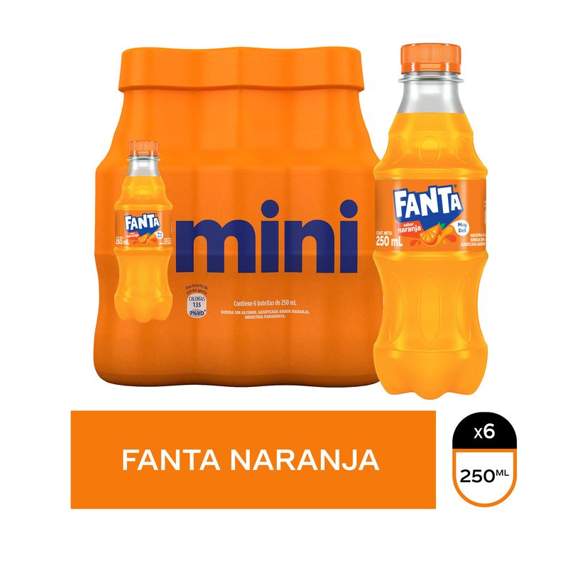 Mini-pack-Fanta-naranja-250-ml-x6