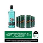 Schweppes-tonica-Ginger-Ale-sin-azucar-310mL-x6--Gin-Puerto-de-Indias-Classic-700mL