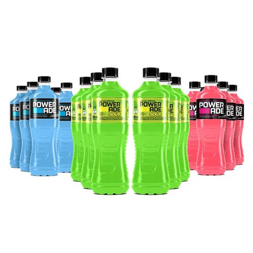 Powerade Mountain Blast 500 ml x6 + Powerade multifrutas 500 ml x6 + Powerade Sour manzana verde 500mL x6