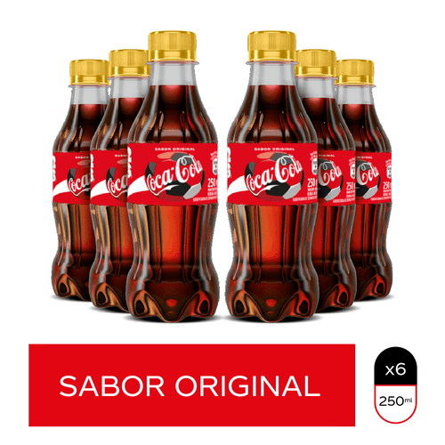 Mini pack Coca-Cola sabor original 250 ml x 6