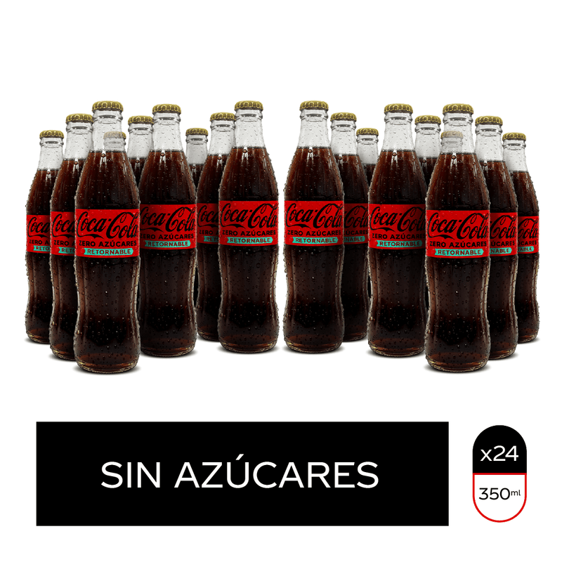 Caja Coca-Cola sin azúcar retornable 350 ml x 24 (Con envase)