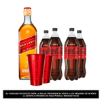 1 Johnnie Walker Red Label 1L + 2 Vasos Johnnie Walker